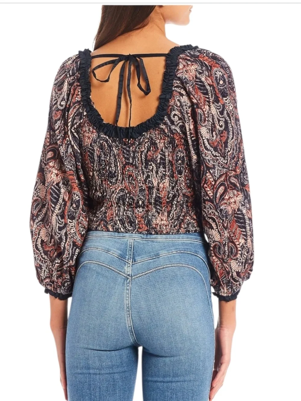 NWT Free People Velvet Blouse NWT sz L